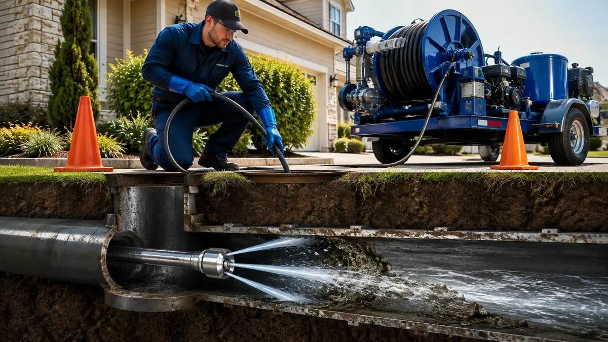 Main Sewer Line Hydro Jet Cleaning in Idyllwild