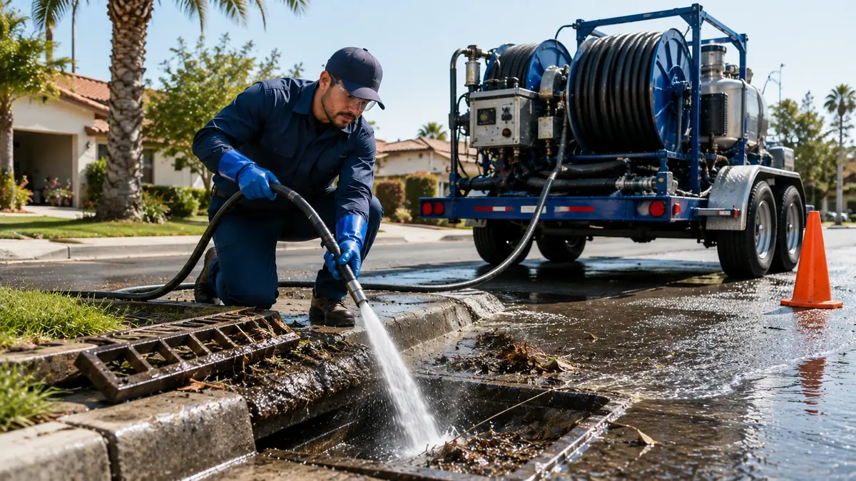 Storm Drain Hydro Jet Cleaning in Idyllwild