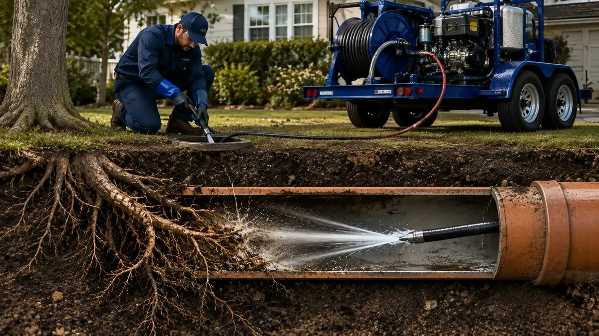 Tree Root Removal with Hydro Jetting in Idyllwild